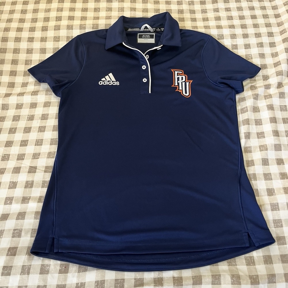 Adidas Fresno Pacific University Women S Sports‎ Polo Embroidered Logo Navy